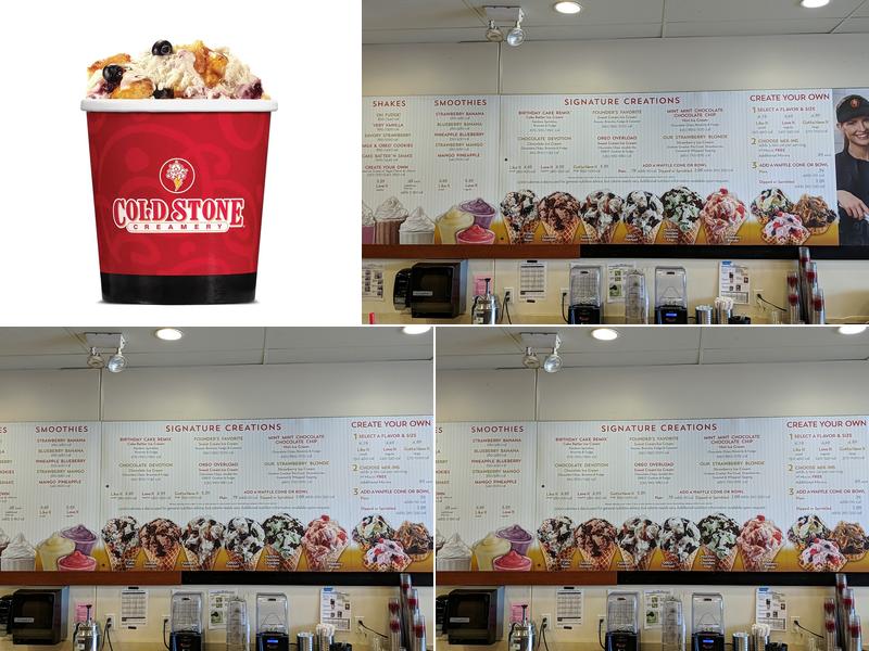 Cold Stone Creamery Menu