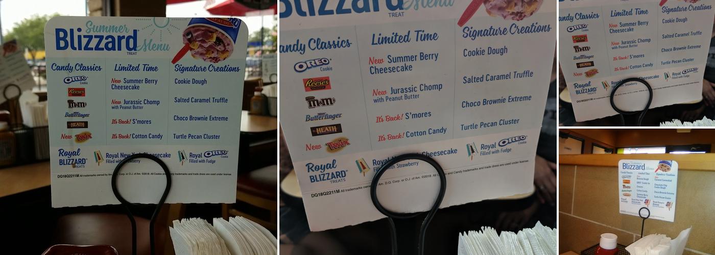 Dairy Queen Grill & Chill Menu