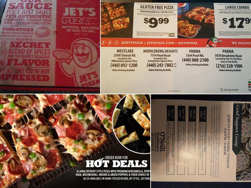 Jet's Pizza Menu