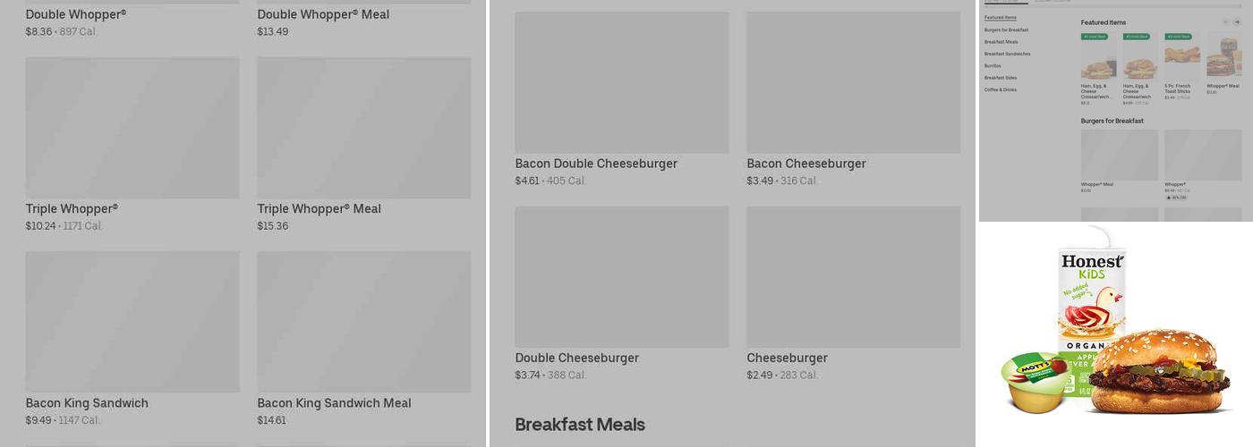 Burger King Menu
