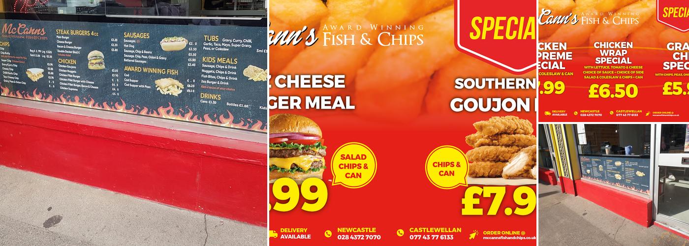Mccann's Traditional Fish and Chips Menu