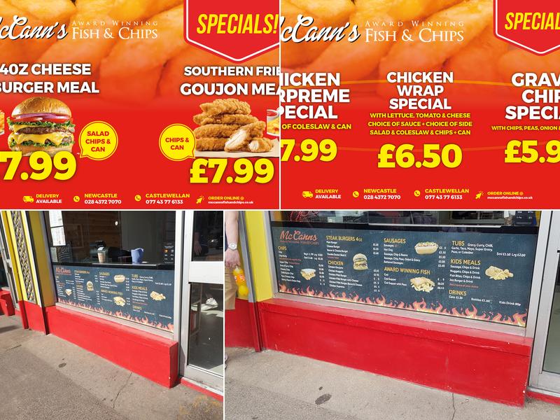 Mccann's Traditional Fish and Chips Menu