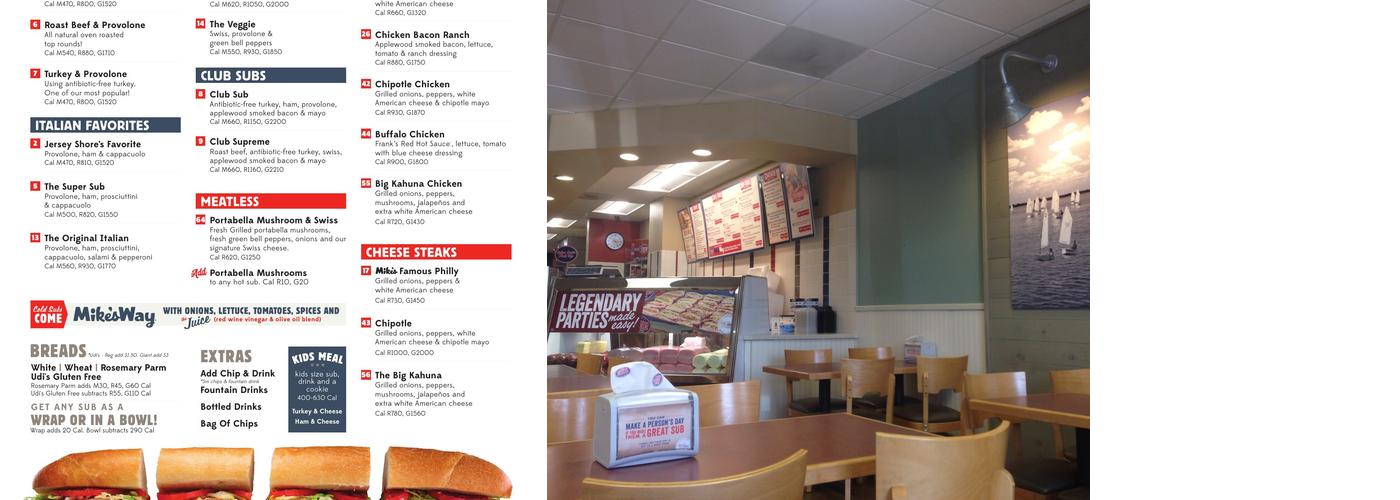 Jersey Mike's Subs Menu