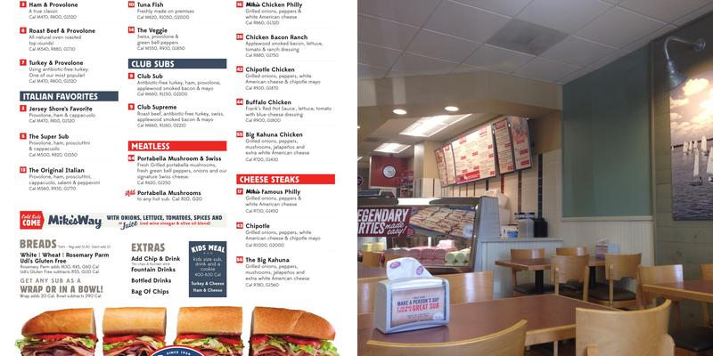 Jersey Mike's Subs Menu