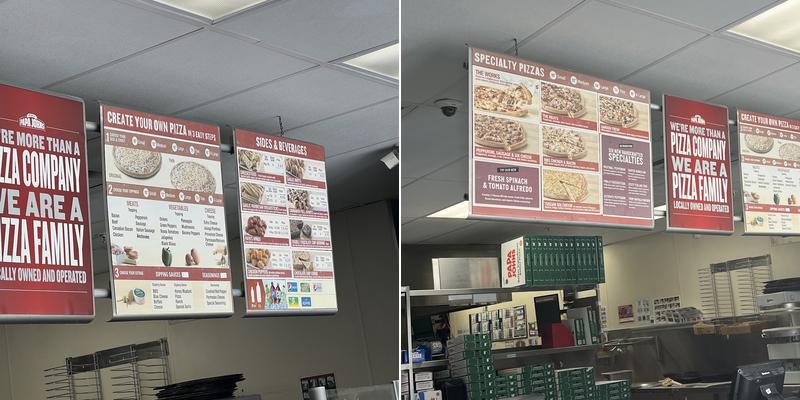 Papa Johns Pizza Menu