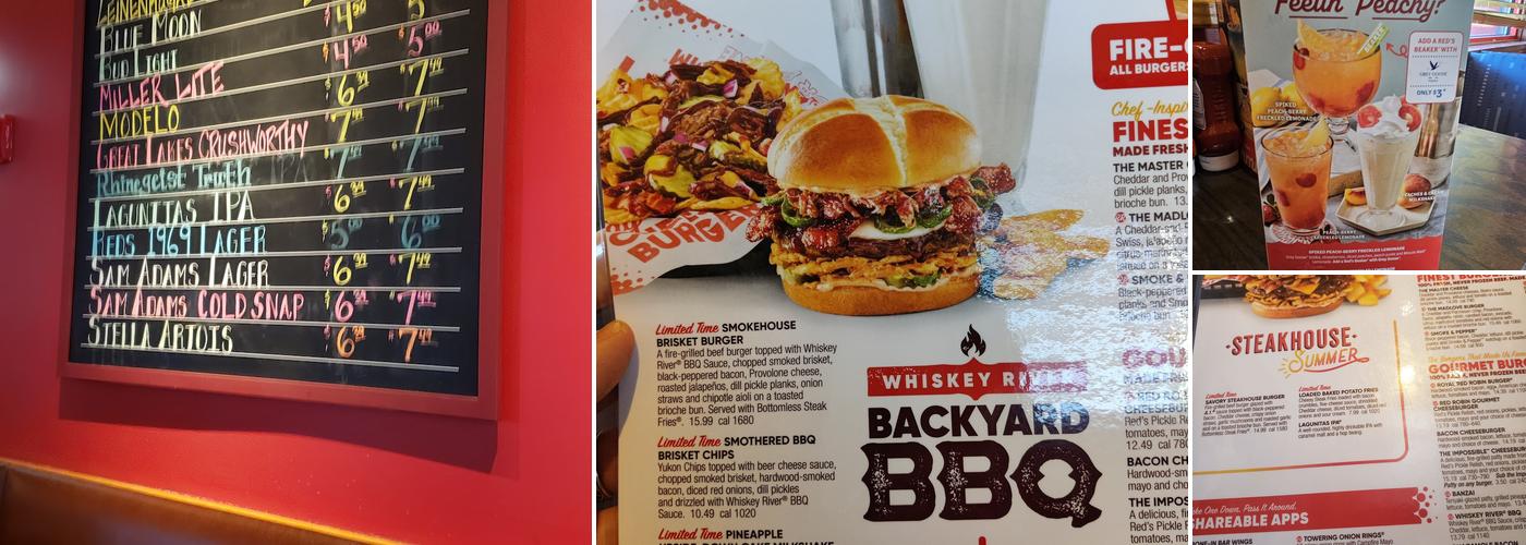 Red Robin Gourmet Burgers and Brews Menu
