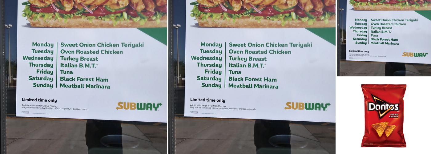 Subway Menu