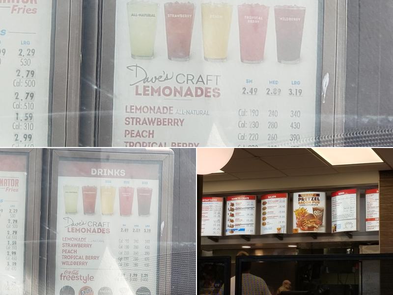 Wendy's Menu