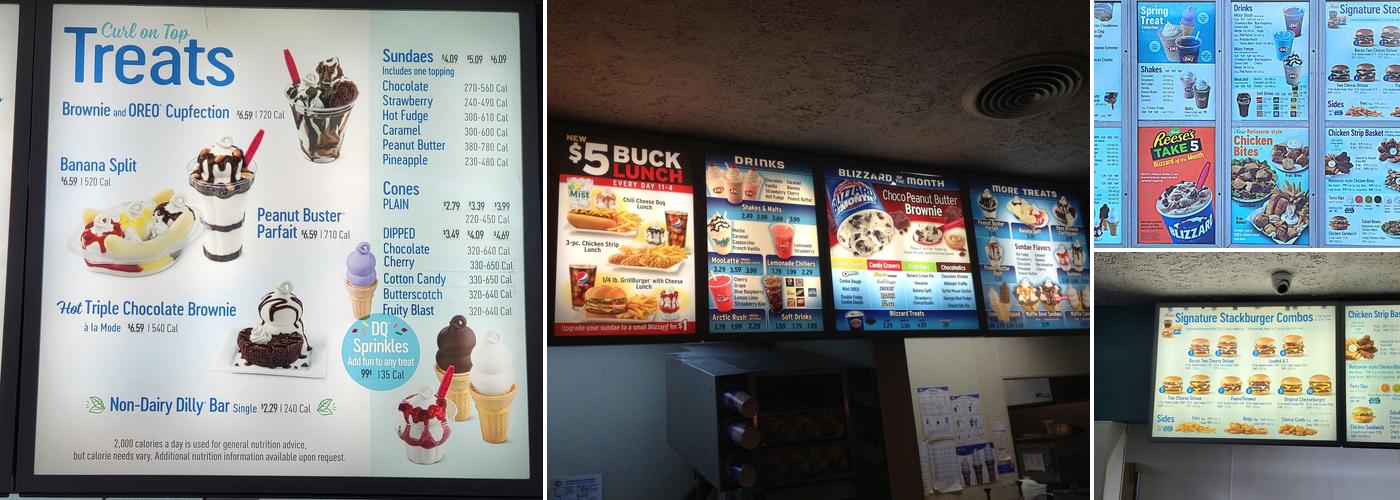 Dairy Queen Menu