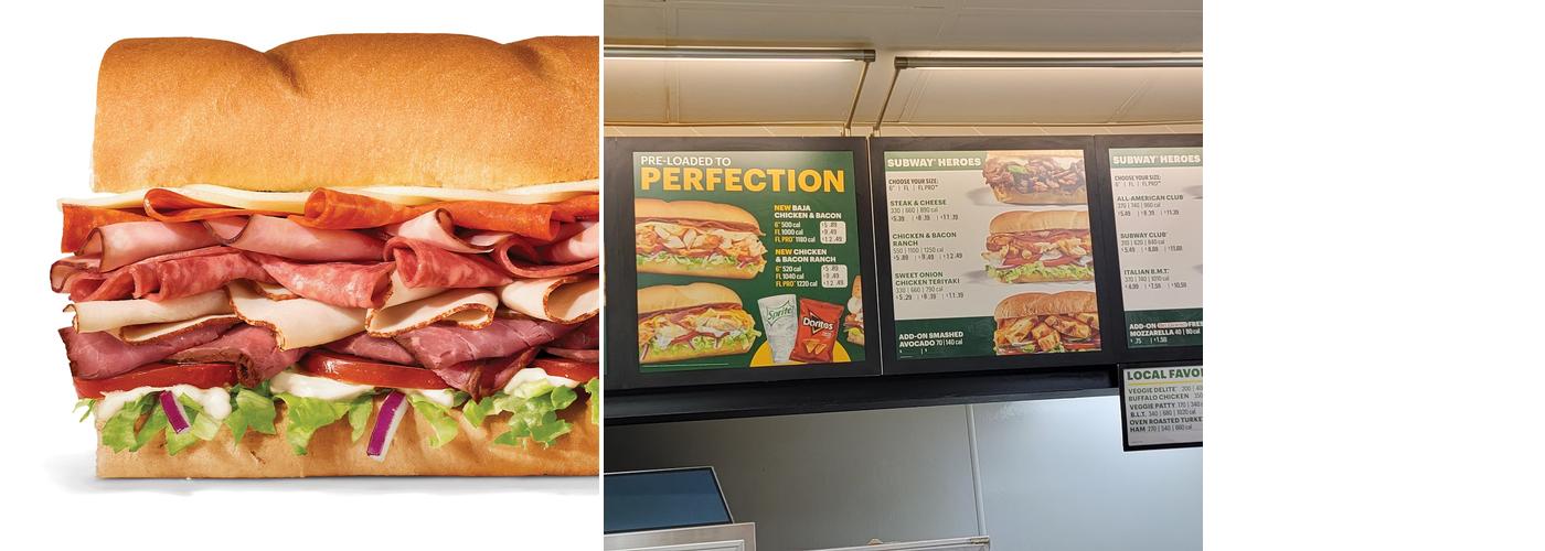 Subway Menu