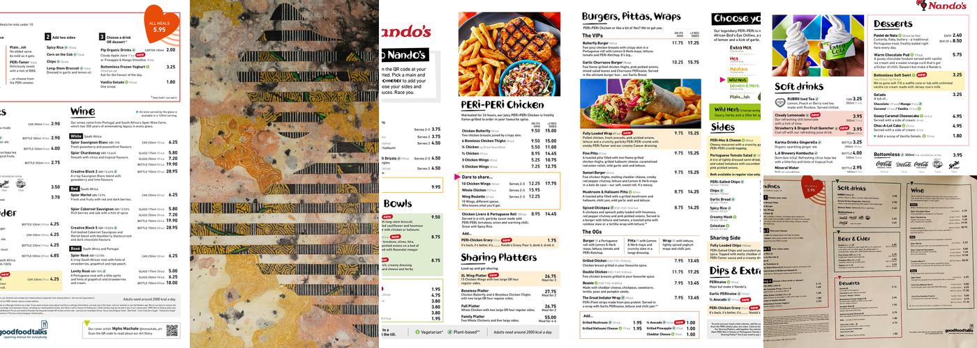 Nando's Cardiff - Old Brewery Quarter Menu