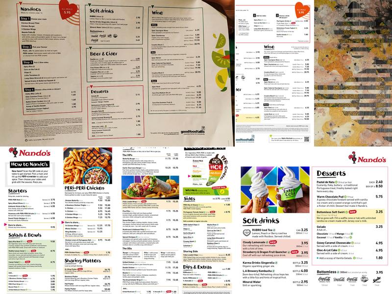 Nando's Cardiff - Old Brewery Quarter Menu