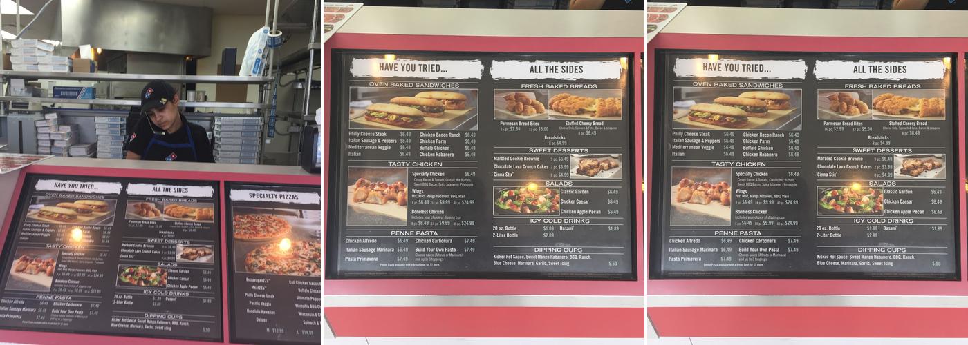 Domino's Pizza Menu