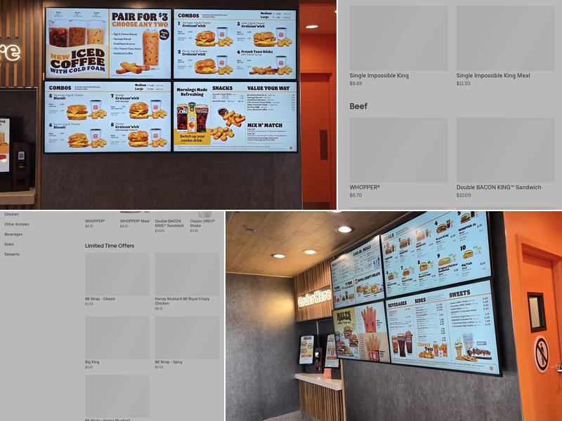 Burger King Menu