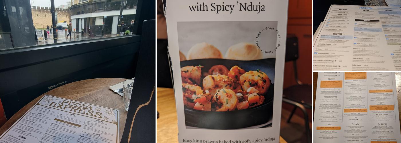 Pizza Express Menu
