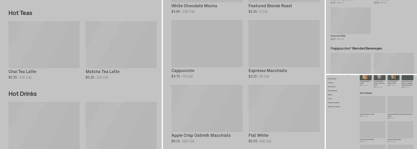 Starbucks Menu