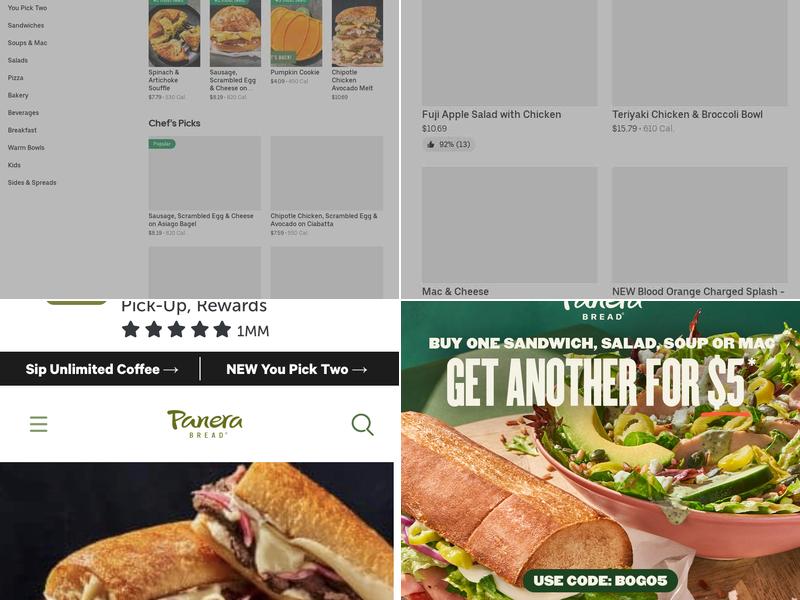 Panera Bread Menu
