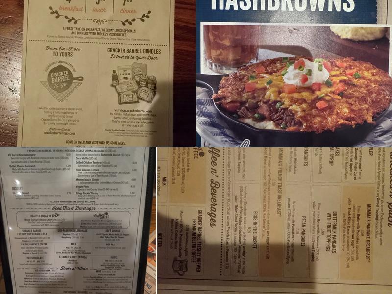 Cracker Barrel Old Country Store Menu