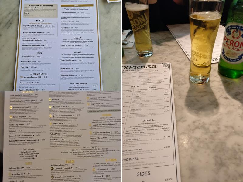 Pizza Express Menu
