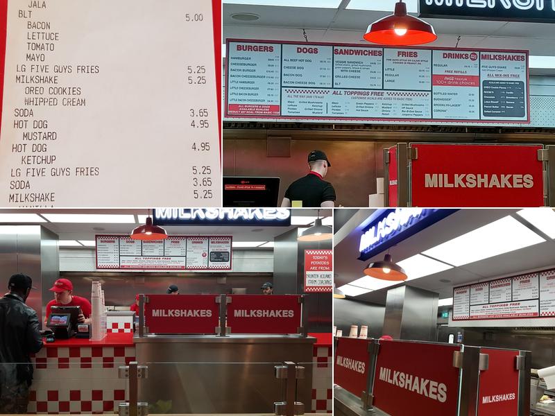 Five Guys Cardiff City Centre Menu