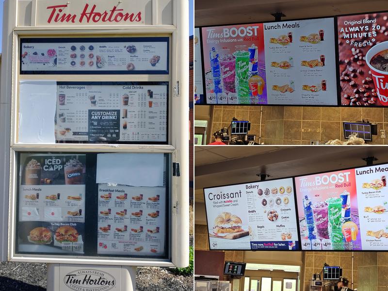 Tim Hortons Menu