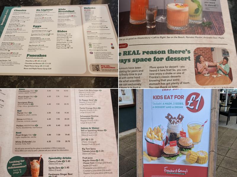 Frankie & Benny's Menu