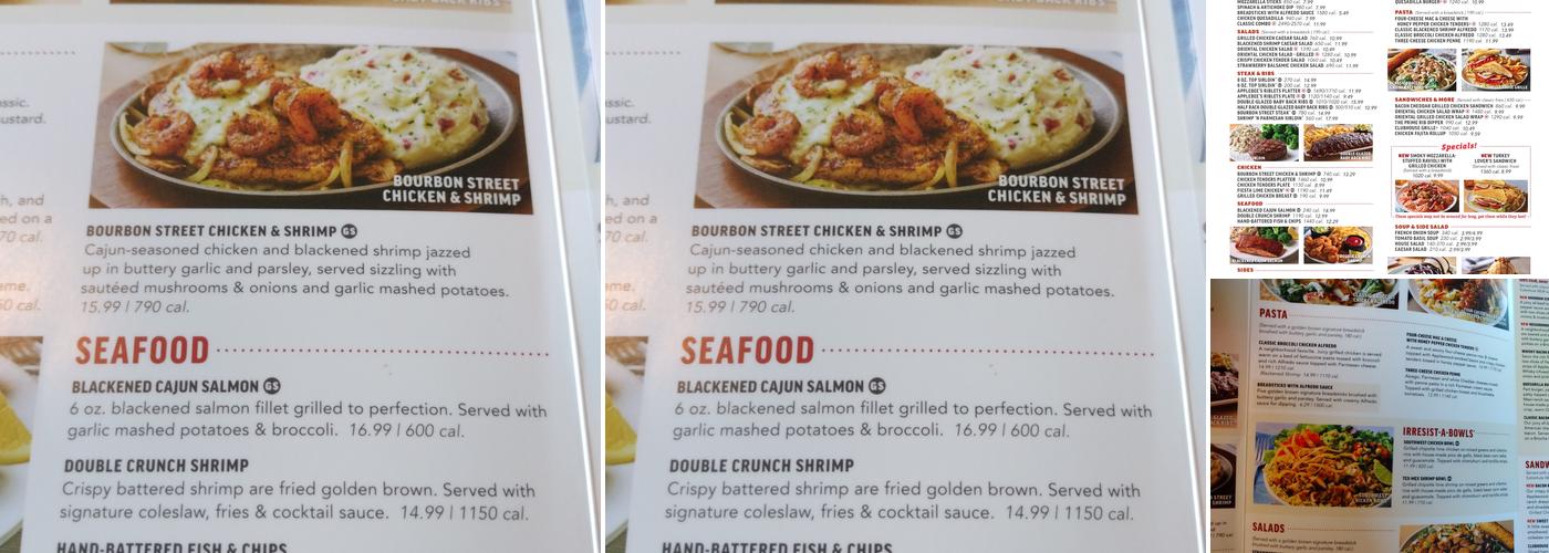 Applebee's Grill + Bar Menu