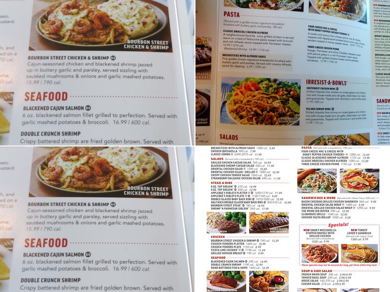 Applebee's Grill + Bar Menu