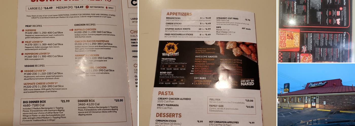Pizza Hut Menu