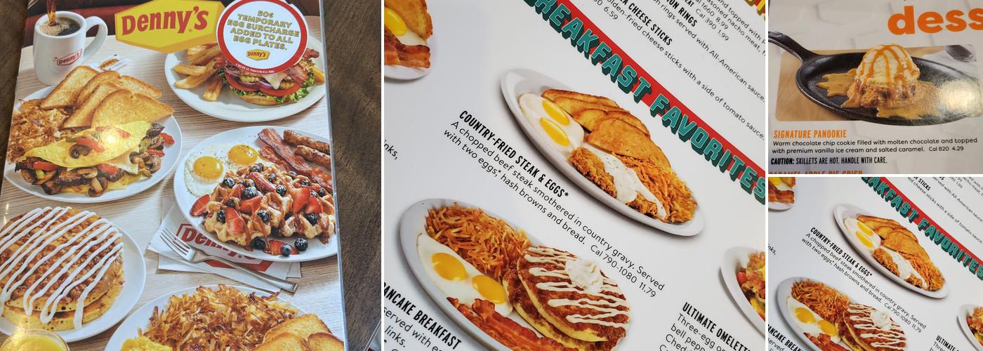 Denny's Restaurant Menu