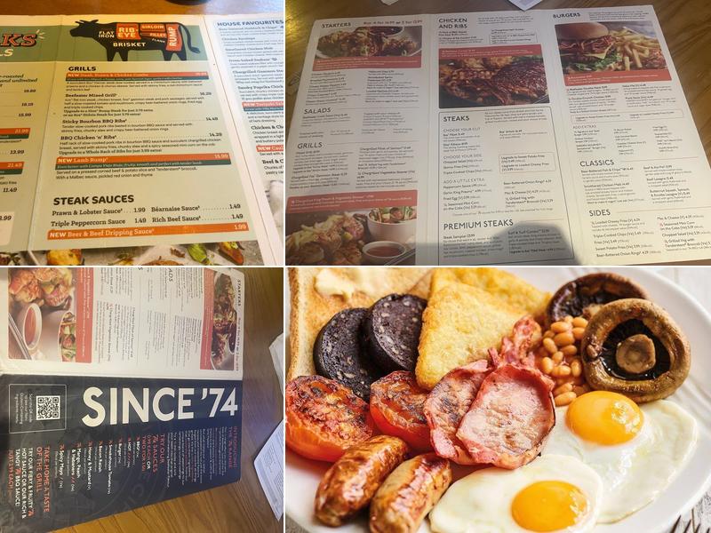 Beefeater Walston Castle Menu