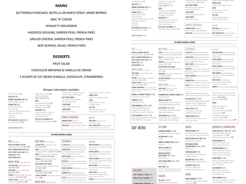VQ Chelsea Menu