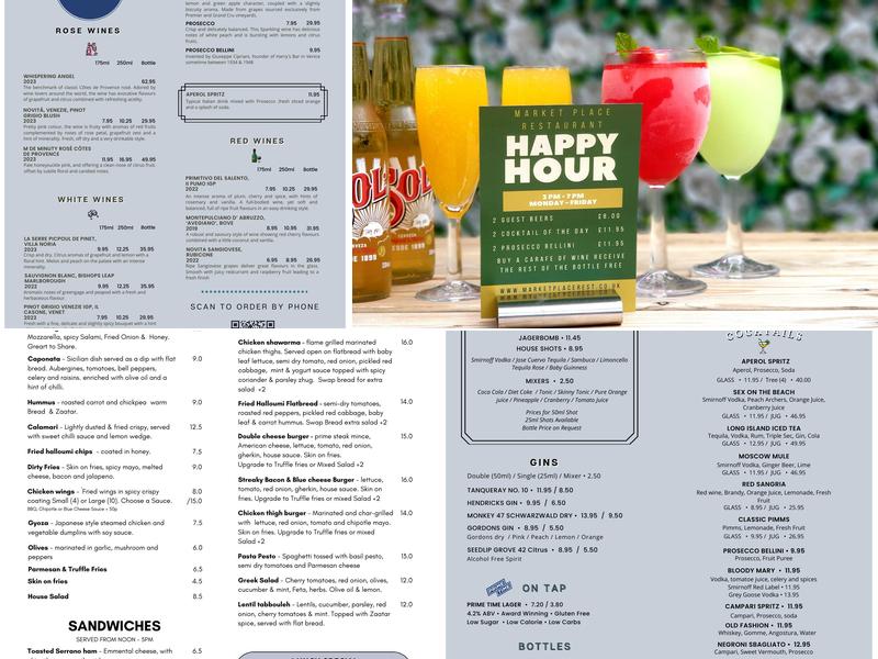 Market Place Restaurant Menu