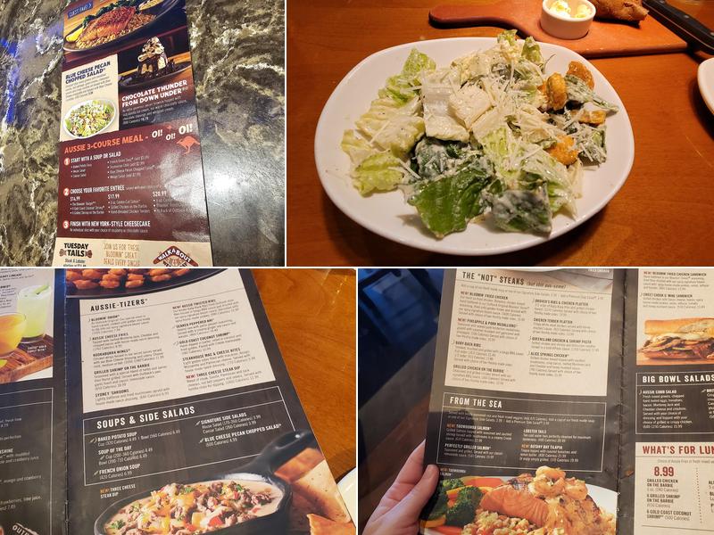 Outback Steakhouse Menu
