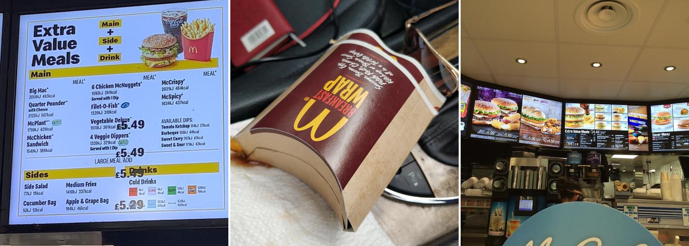 McDonald's Cardiff- Coryton. Menu