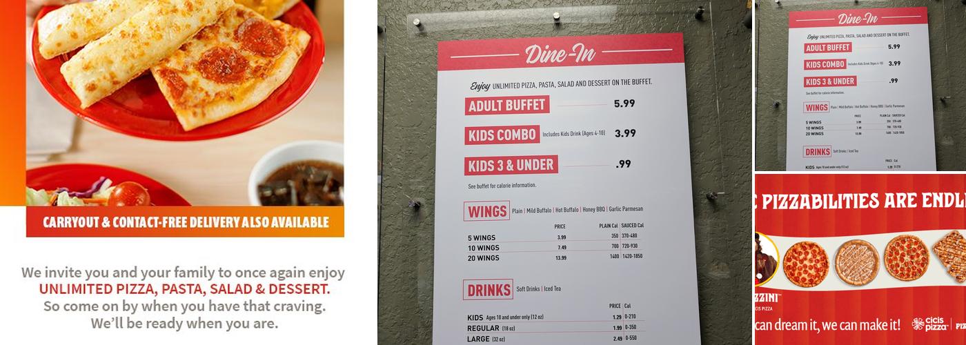 Cicis Pizza Menu