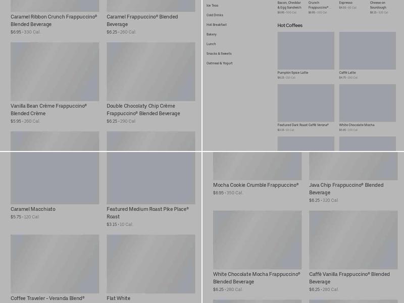 Starbucks Menu