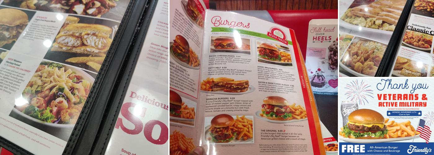 Friendly's Menu