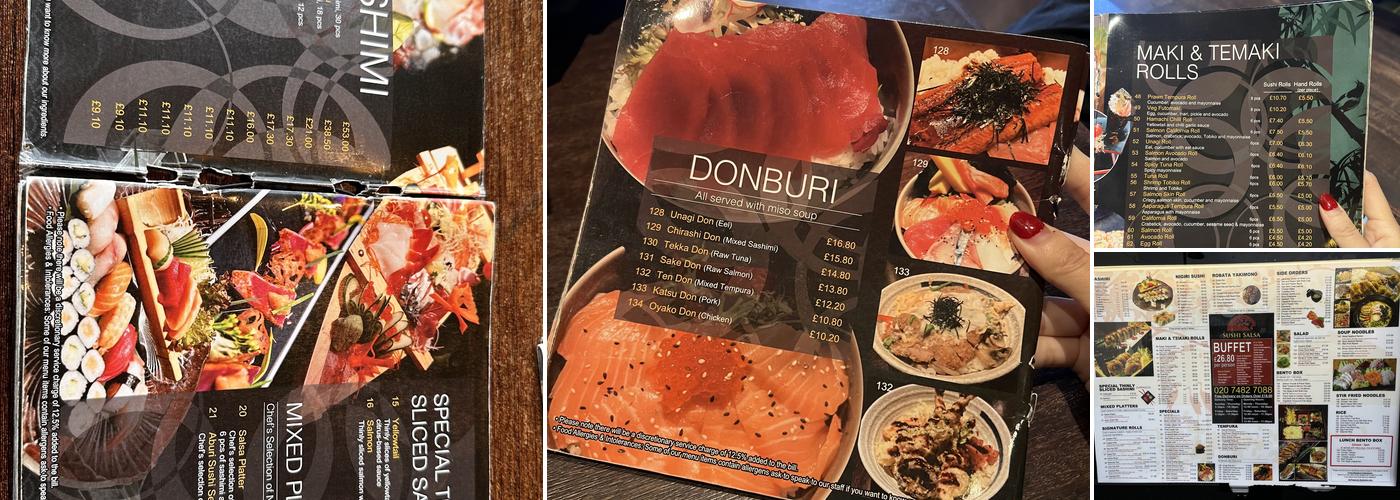 Sushi Salsa - Camden Menu