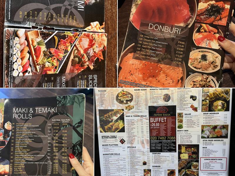 Sushi Salsa - Camden Menu