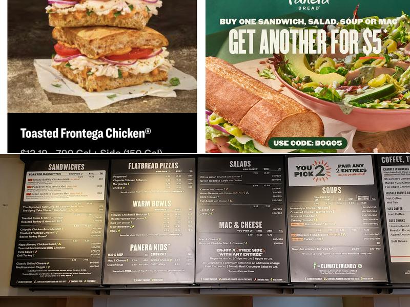 Panera Bread Menu