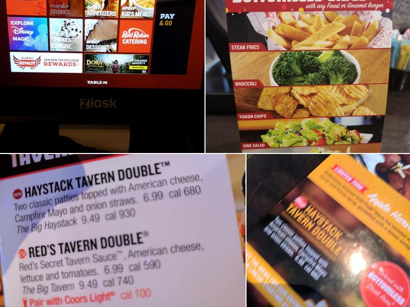 Red Robin Gourmet Burgers and Brews Menu
