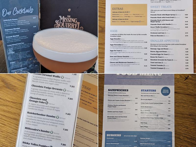 The Missing Squirrel Menu