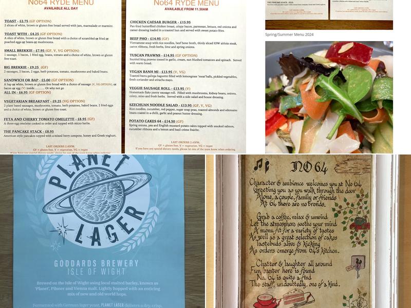 No64 Ryde Menu