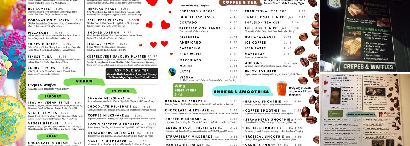 Crepe Lovers Uk Menu