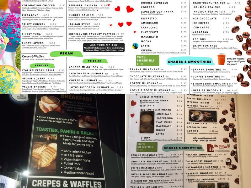 Crepe Lovers Uk Menu