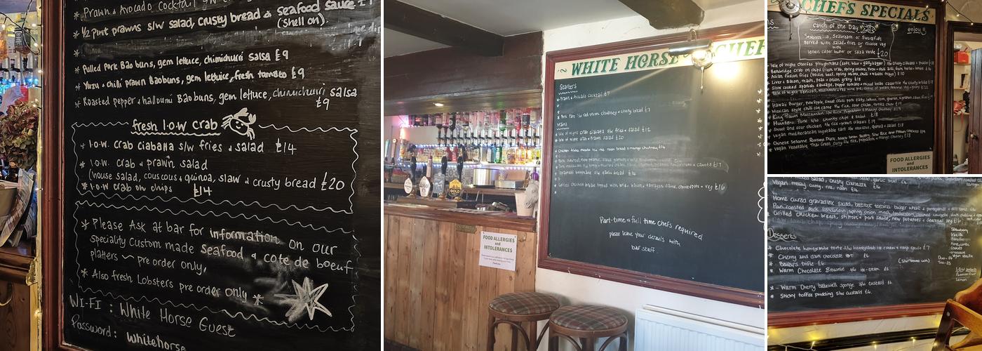 White Horse Inn Menu