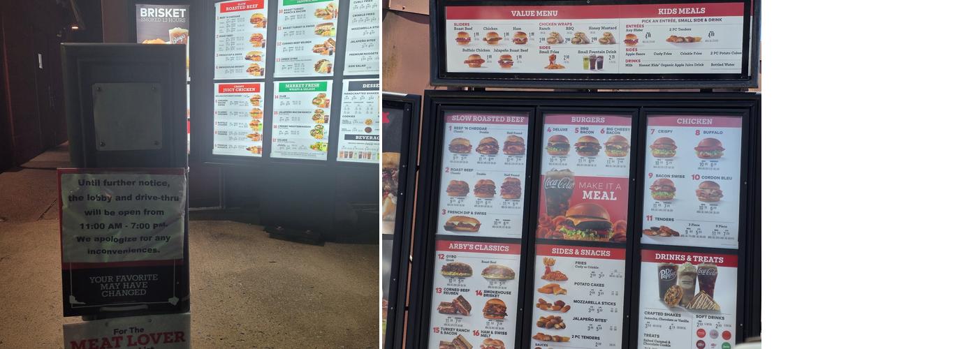 Arby's Menu