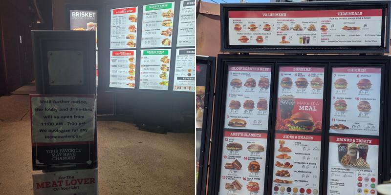 Arby's Menu