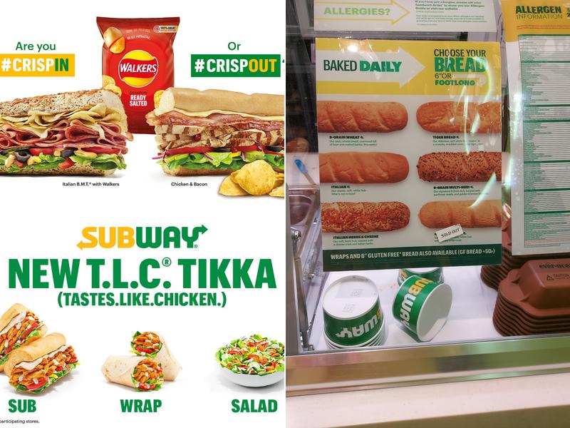 Subway Menu